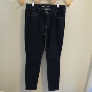 Old Navy Women's Dark Blue Skinny Jeans, Size 12 Mid-Rise Rockstar Super Skinny